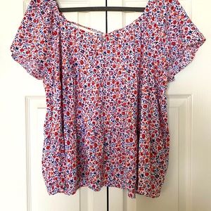 OLD NAVY Size L floral tiered too. Rayon/Cotton